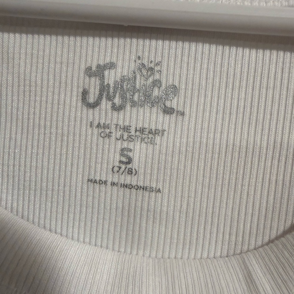 Justice White Ribbed Tank Top - Picture 2 of 3
